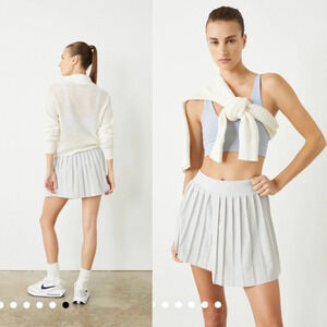 Varley Light Gray Mini Skirt